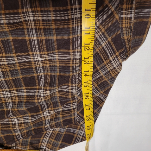 CC Filson Brown XL Plaid Flannel Casual Button-Down Shirt - Picture 9 of 13